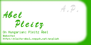 abel pleitz business card
